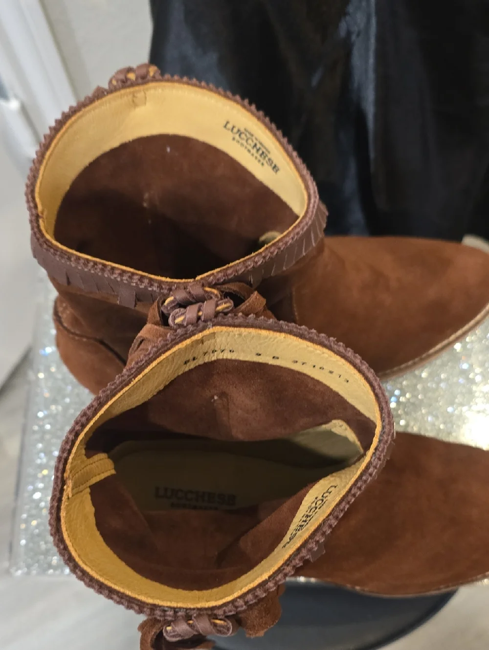 Lucchese suede ankle